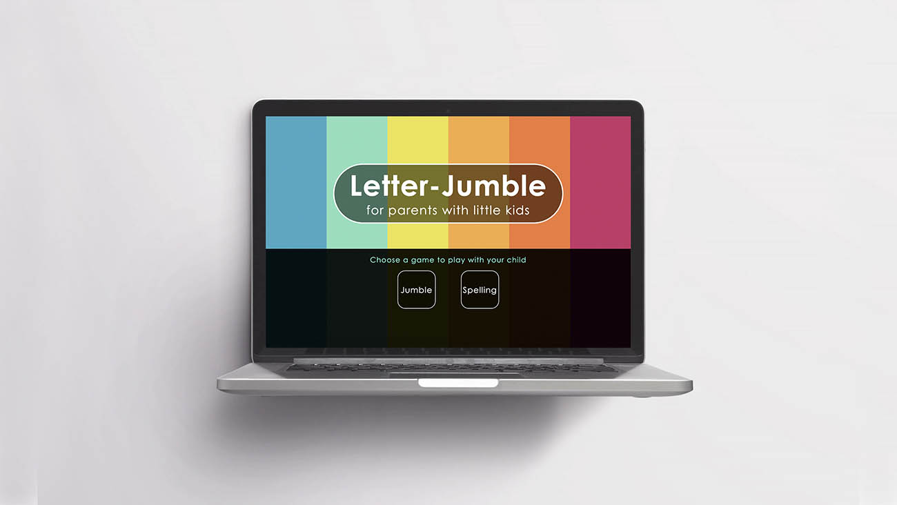 Letter-Jumble on a laptop